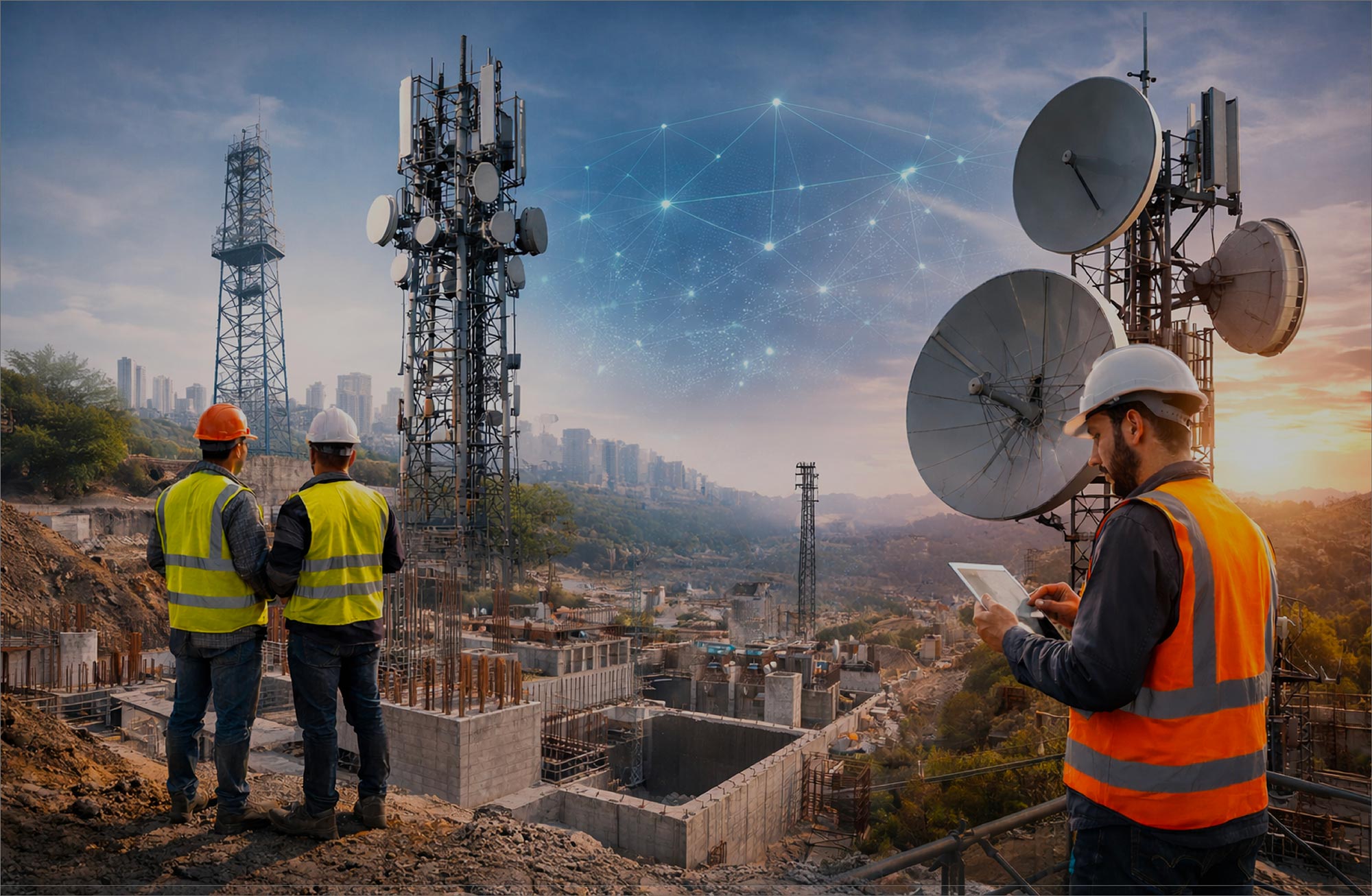 Entreprise de télécommunications spécialisée en installation d’infrastructures réseau, antennes et tours cellulaires pour une connectivité rapide, fiable et innovante